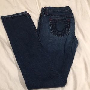 🌻True religions dark blue jeans
